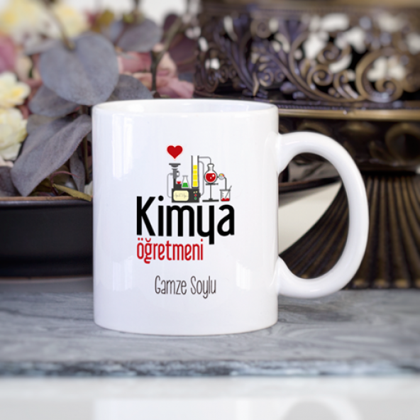 Kişiye Özel Kimya Öğretmeni Kupa Bardak - Model 2