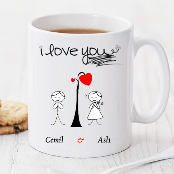 I Love You Kişiye Özel Kupa Pi164