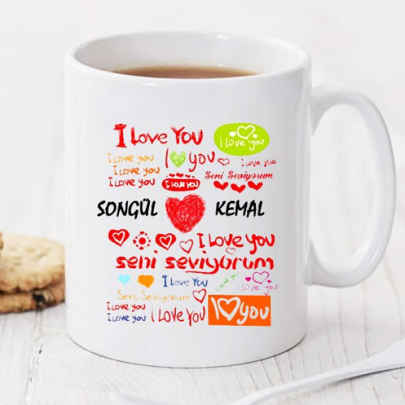 I Love You Kişiye Özel Kupa Pi53