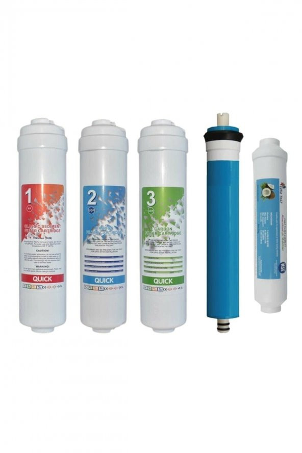 AQUAMUR Kapalı Kasa Su Arıtma Cihazı Filtresi 5li Filtre Seti Membranlı DİRSEK HEDİYELİ - 3