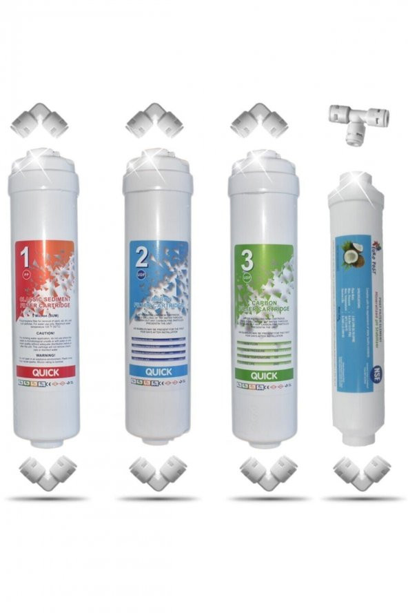 Kapalı Kasa 12 Inç Su Arıtma Cihazı Filtresi Inline 4 Aşamalı Set
