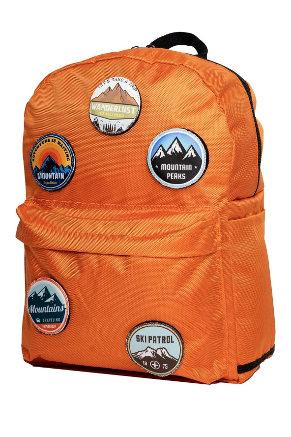 Perlotus Değiştirilebilir Dağcılık Temalı Unisex Patch Günlük Spor Sırt Çantası - 4