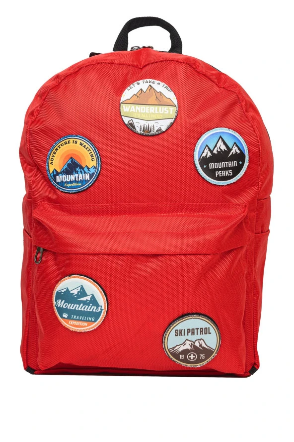 Perlotus Değiştirilebilir Dağcılık Temalı Unisex Patch Günlük Spor Sırt Çantası - 2