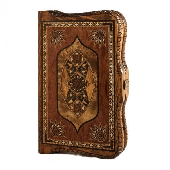 Helena Wood Art Queen Oymalı Masif Ahşap Tavla Rose - 5