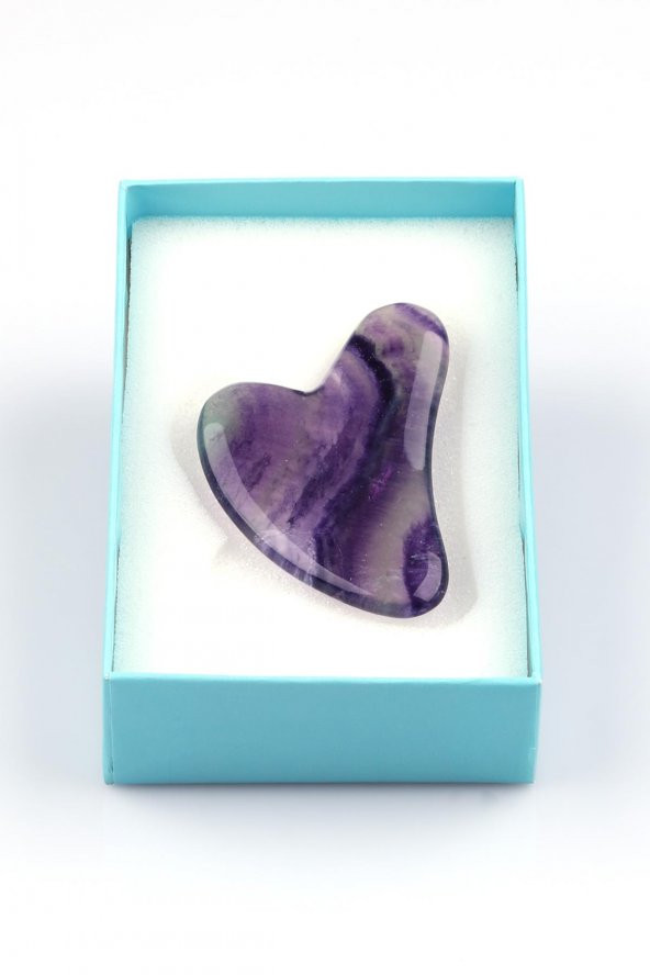 Florit Doğal Taş Gua Sha Yüz Masaj Taşı - 2
