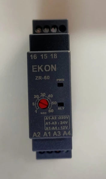 Ekon ZR 60 Zaman Rölesi Ray Tipi 1-60 Sn