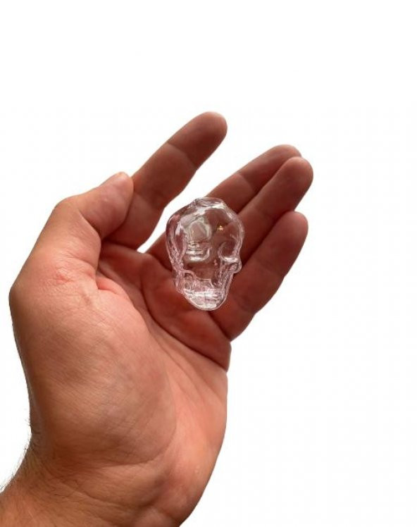 El Yapımı Kuru Kafa Tasarımlı Cam Parti Karıştırıcı Kokteyl Kaşığı Çubuğu - 4