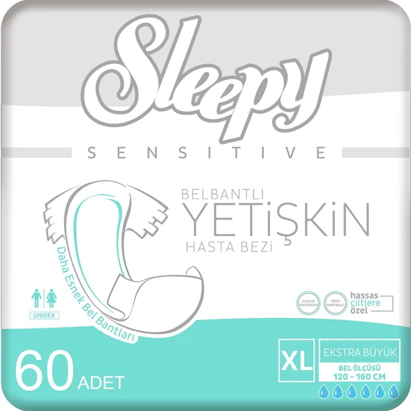 2'li Sleepy Xlarge Yetişkin Hasta Bezi 30x2 (60 Adet)