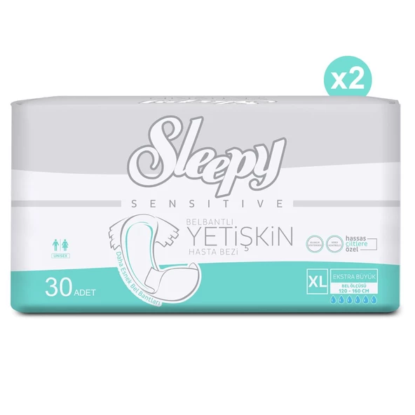 2'li Sleepy Xlarge Yetişkin Hasta Bezi 30x2 (60 Adet) - 2