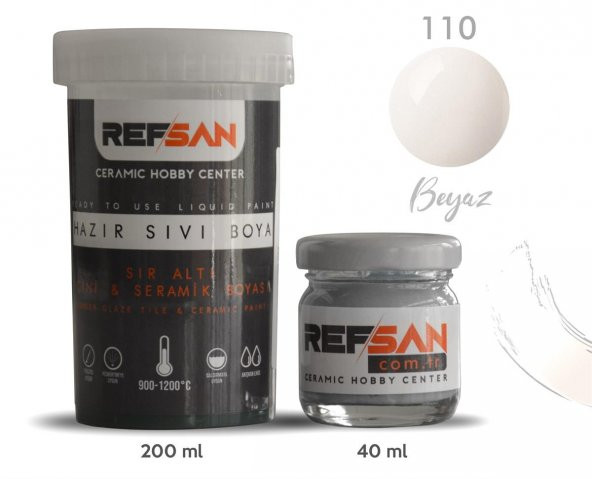 Hazır Çini ve Seramik Boyası Beyaz No-110 1 kg - Resim 2