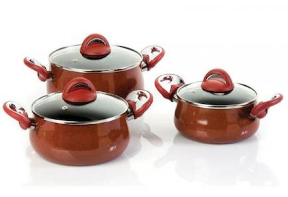 Taç Kiremit Granit Güveç Set 6 Parça