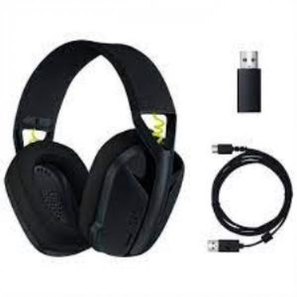 Logitech 981-001050 G435 Black-Neon Mikrofonlu LightSpeed Kablosuz Gaming (Oyuncu) Kulaklık - Resim 2