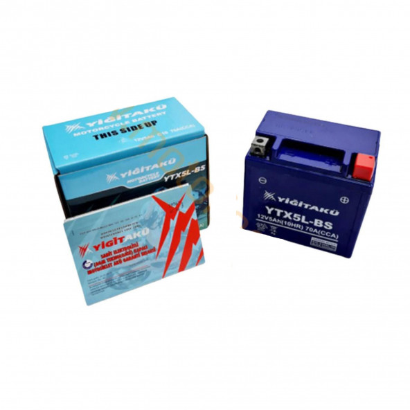 12V 5AH YATIK MOTOSİKLET AKÜSÜ YTX5L-BS YİĞİT AKÜ 2024 ÜRETİM - 3