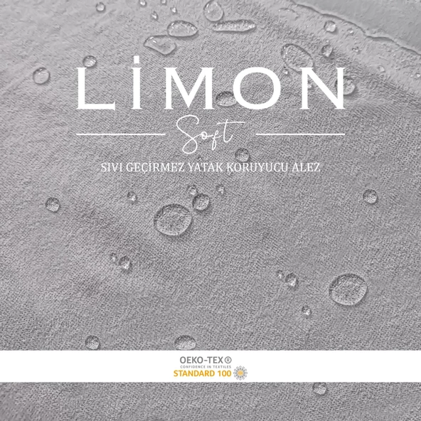 Limon Soft Pamuklu Fitted Full Kenar Su Sıvı Geçirmez Yatak Koruyucu Alez Çarşaf Beyaz  180x200 - 3