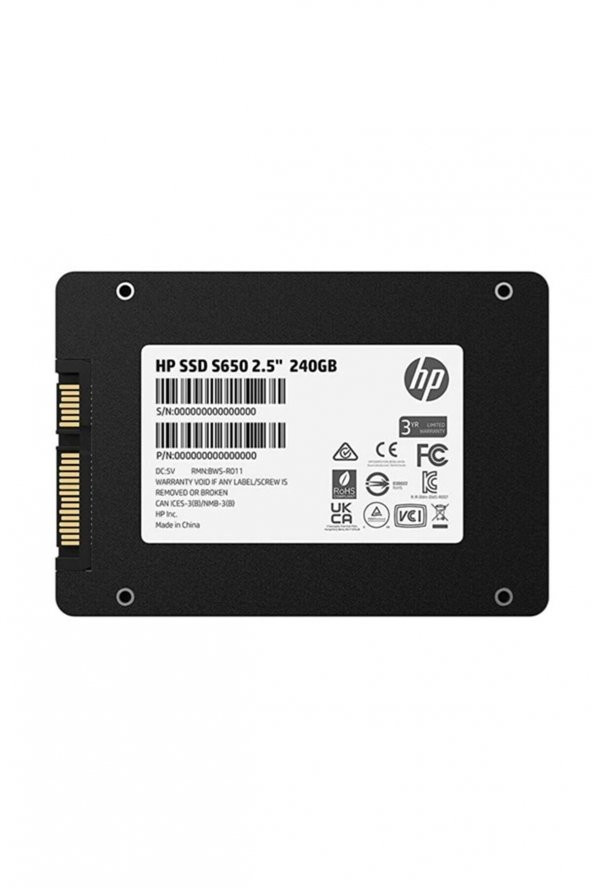 Hp 240GB S650 560/450MB 345M8AA Sata 3 SSD - 3