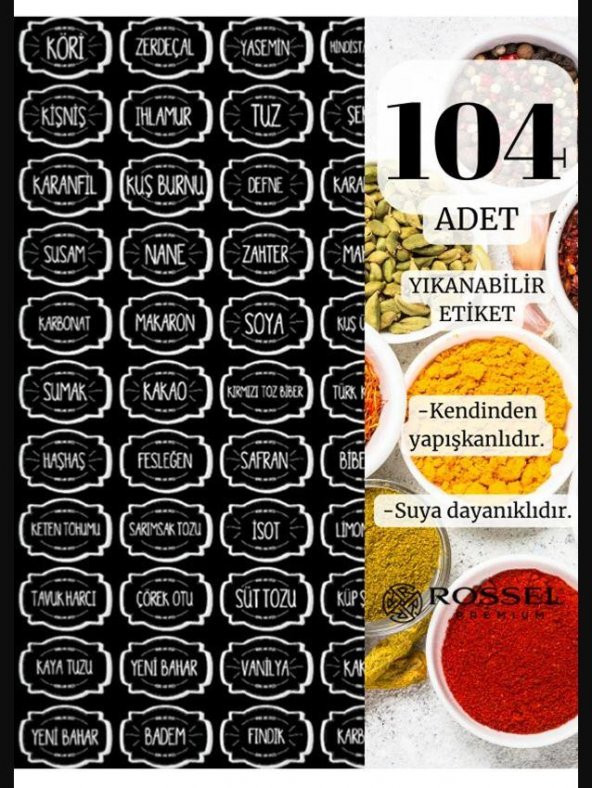 Rossel Premium Lüks Füme 9lu Erzak Saklama Kabı Etiket Hediyeli - 3