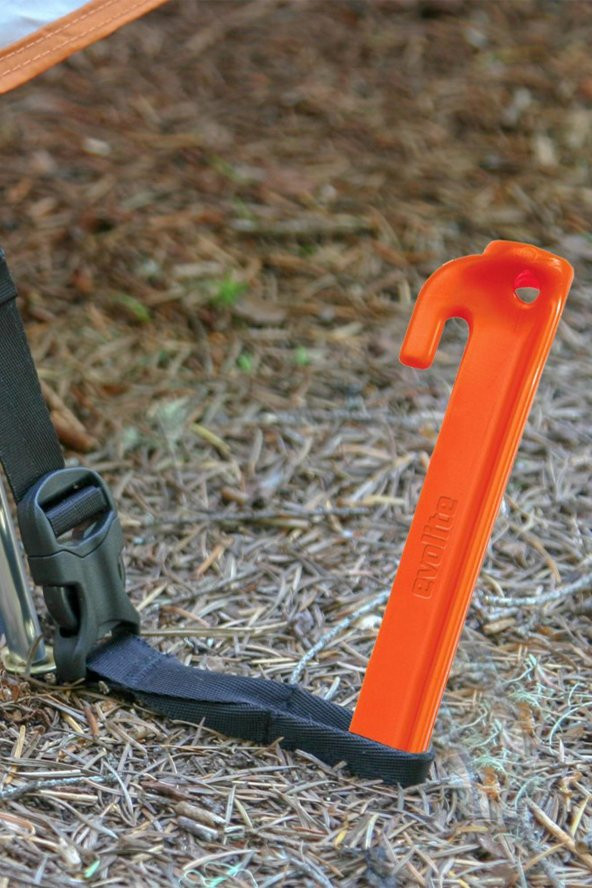 Evolite E-5551 - Arancio ABS Çadır Kazığı - 23cm 6 Adet - 4