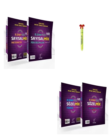 8.Sınıf LGS Matematik Fen Türkçe İnkılap Sayısal Sözel MİX SB
