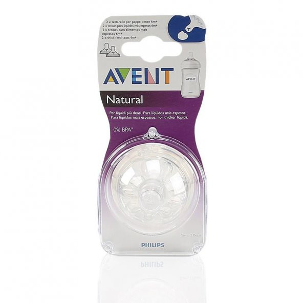 AVENT NATURAL BİBERON EMZİĞİ Y KESİK +6 AY 2Lİ