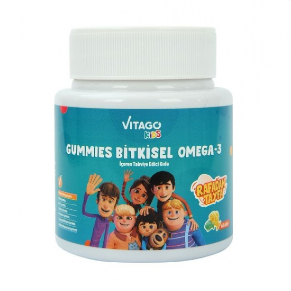 Vitago Kids Gummies Bitkisel Omega-3 İçeren Çiğnenebilir Form - 60 Adet Gummy