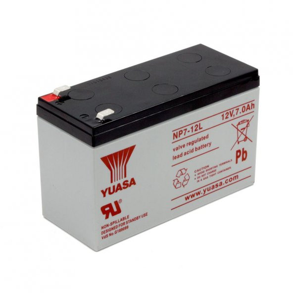 Yuasa NP 7-12L 12V 7Ah Bakımsız Kuru Akü - Resim 2