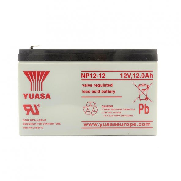 Yuasa NP 12-12 12V 12Ah Bakımsız Kuru Akü - 2