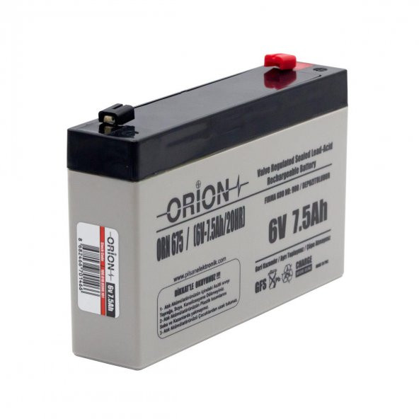 Orion 6V 7.5Ah Bakımsız Kuru Akü - 2