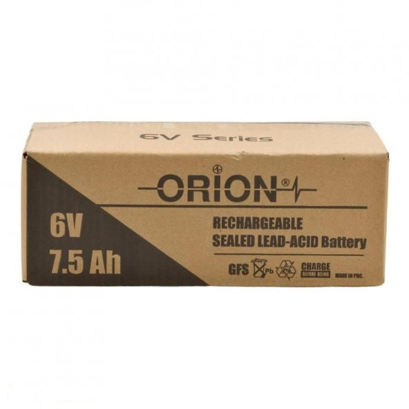 Orion 6V 7.5Ah 10 Adet Bakımsız Kuru Akü - 4