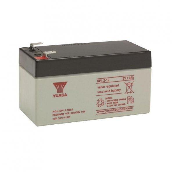 Yuasa NP1.2-12 12V 1.2Ah Bakımsız Kuru Akü