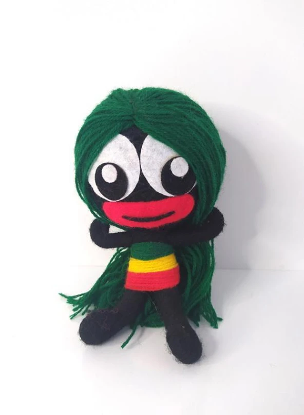 İp Örgü Keçe İlginç Anahtarlık Çanta Süsü Oyuncak Aksesuar - Resim 3