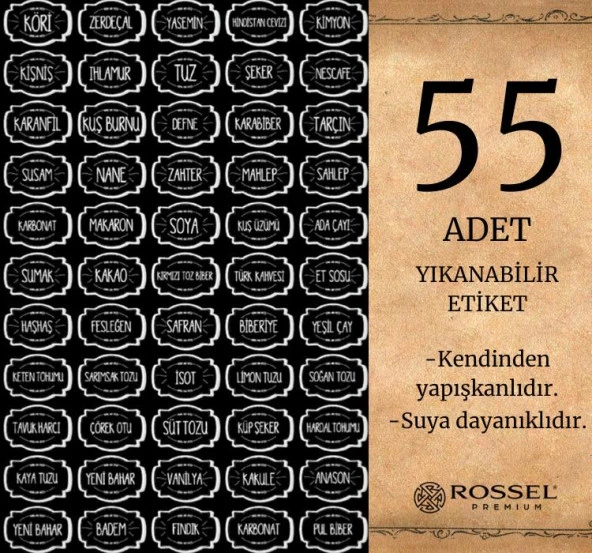 Rossel Premium Lüks Füme 30'lu Erzak Saklama Kabı Etiket Hediyeli - 3