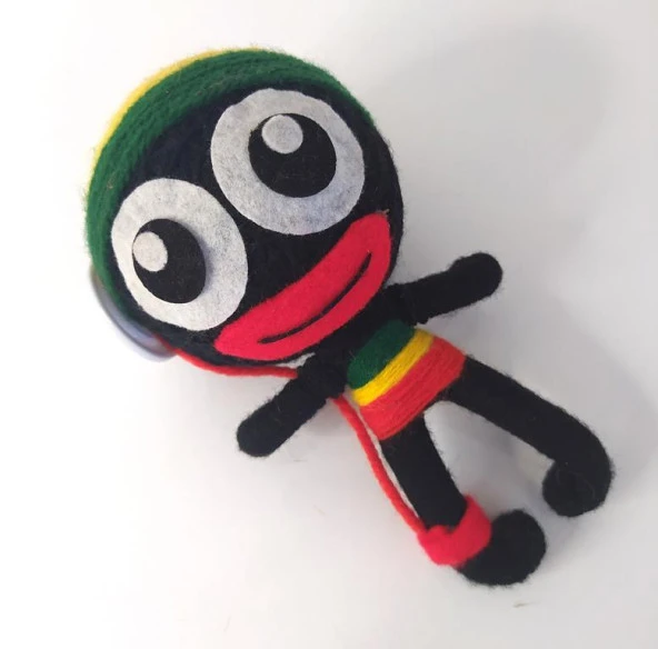 İp Örgü Keçe Karikatür İlginç Anahtarlık Çanta Süsü Oyuncak Aksesuar - Resim 2