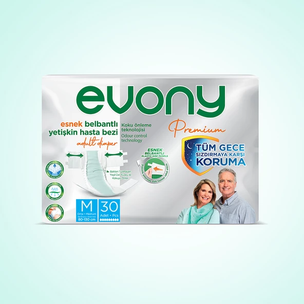 Evony Premium Yetişkin Bezi Medium 30 Adet