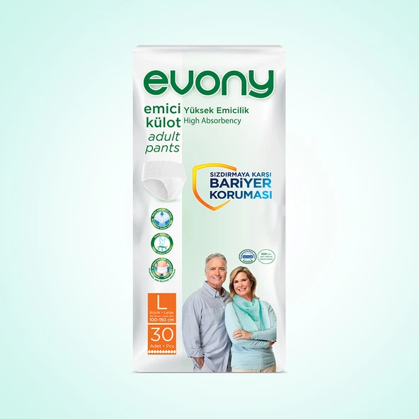 EVONY EMİCİ KÜLOT UNISEX LARGE 30 ADET