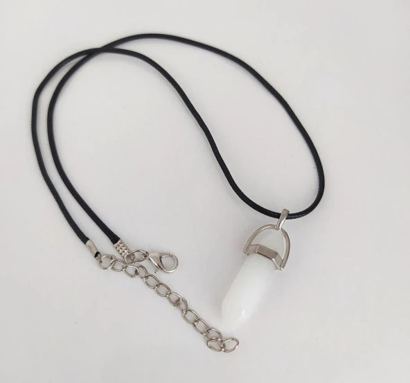 Doğaltaş Kuvars Taşı Kolye - 2