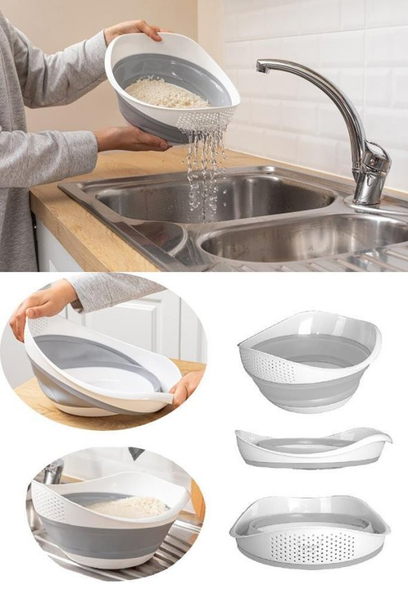 Rossel Premium Akay Katlanır Pirinç Süzgeci AK726