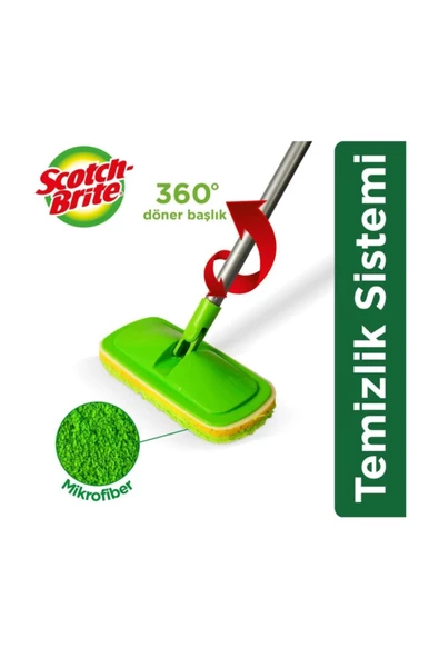 Scotch-Brite Mikrofiber Tablet 360 Döner Başlık Paspas - 2