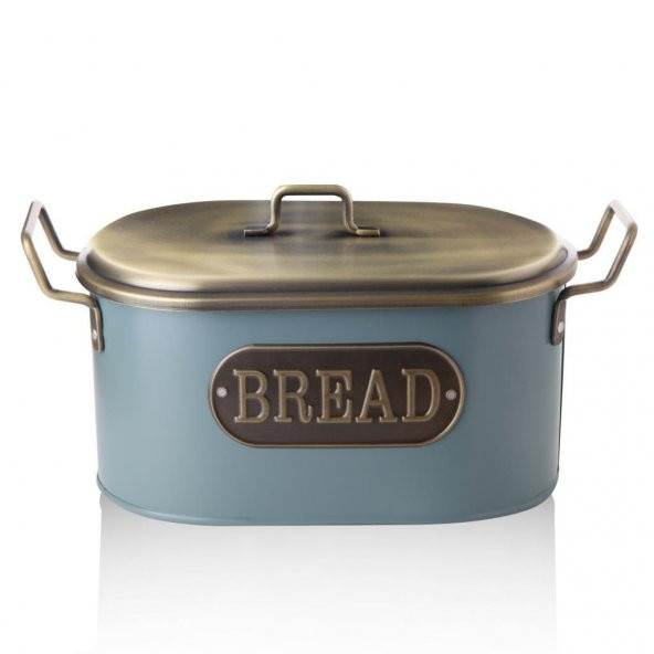 Rossel Premium Kapaklı Ekmek Saklama Kabı 32 cm Mavi BLS7037