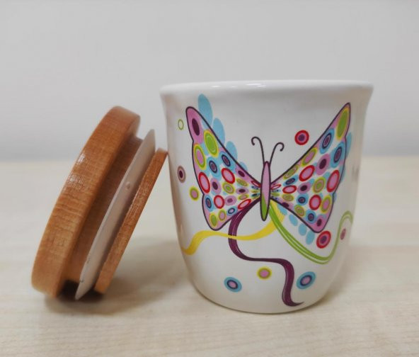 Noble Life Kelebek Bambu Ahşap Kapaklı 4’lü Küçük Baharatlık - 20025 - 5