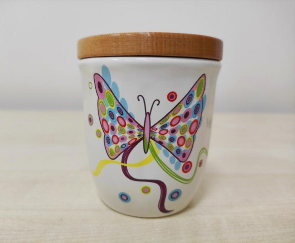 Noble Life Kelebek Bambu Ahşap Kapaklı 4’lü Küçük Baharatlık - 20025 - 6