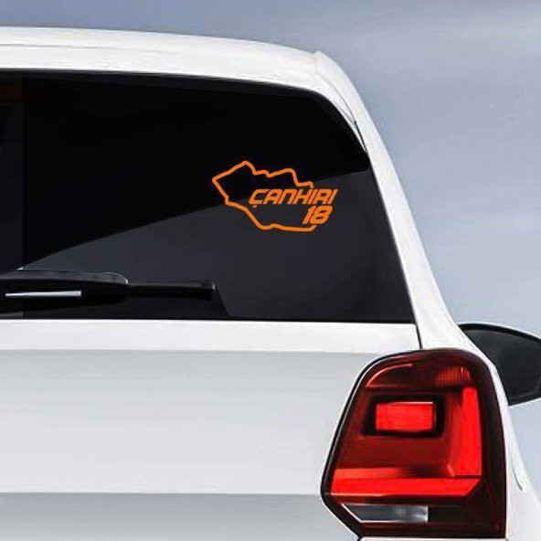 Çankırı İli 18 Plaka Kodu Memleket Yarış Pisti Sticker - Oto Araba Etiket, Aksesuar, Tuning Turuncu