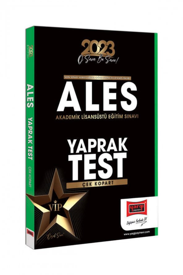 Yargı Yayınları 2023 Ales Çek Kopart Yaprak Test