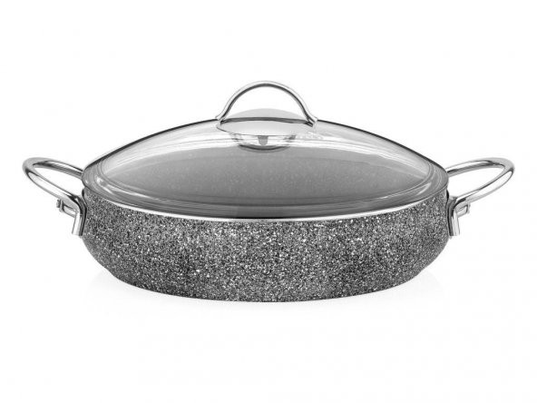 Taç Luna 4lü 7 Parça Granit Tencere Seti Gri TAC-3494 - 9