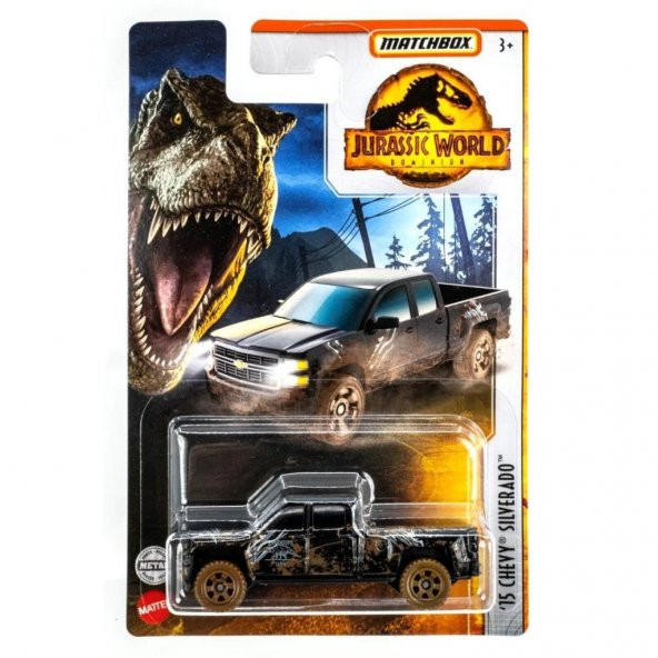 Matchbox 1:64 Jurassic World Tekli Araçlar 15 CHEVY SILVERADO HBH10