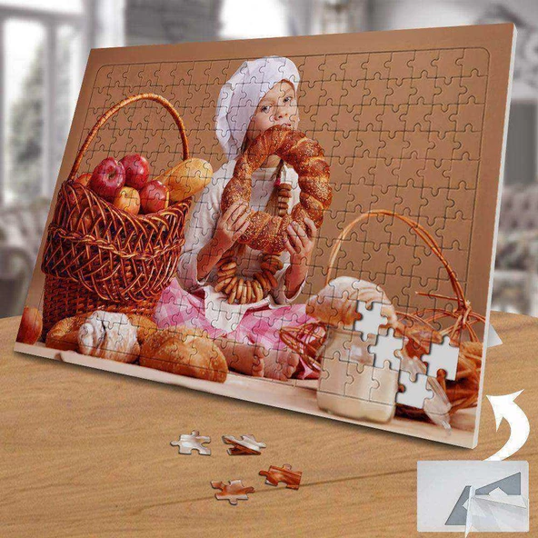 Ekmek Yiyen Aşçı Küçük Kız 240 Parça Puzzle Yapboz-02126