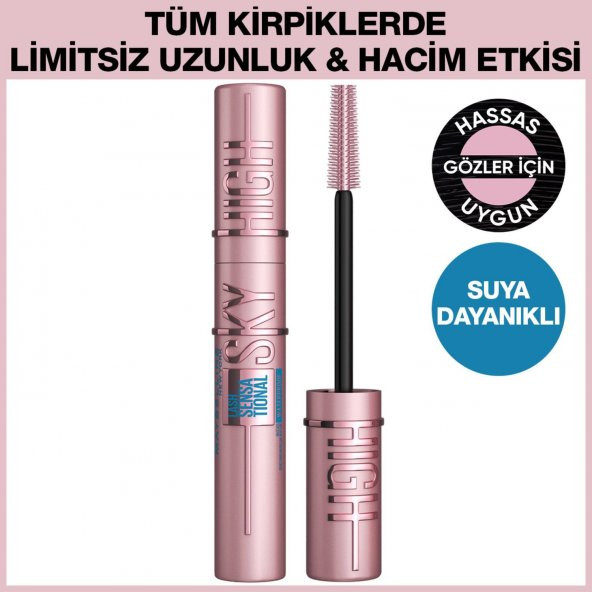 Maybellıne Cıls Sensatıonal Sky Hıgh Waterproof Mascara Siyah