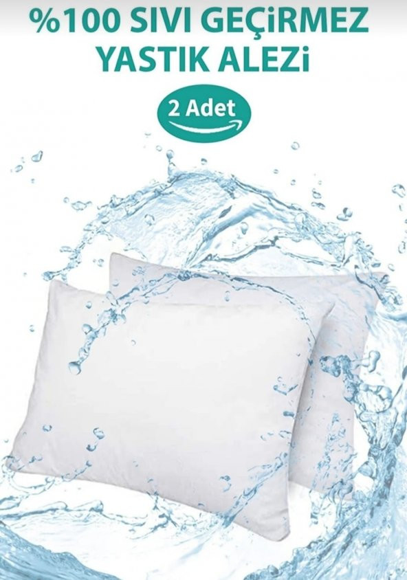 12 ADET Kapitoneli Sıvı Geçirmez Yastık Alezi Yastık Koruyucu Yastık Kılıfı  Pamuklu Beyaz50x70 Cm - 2
