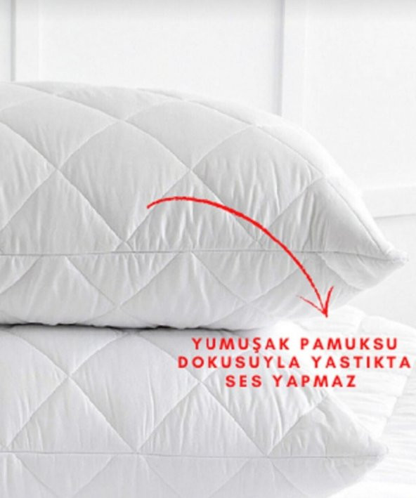 Ayhome 4 ADET Kapitoneli Sıvı Geçirmez Yastık Alezi Pamuklu Beyaz 50x70 Cm Yastık Koruyucu Yastık Kılıfı - 2
