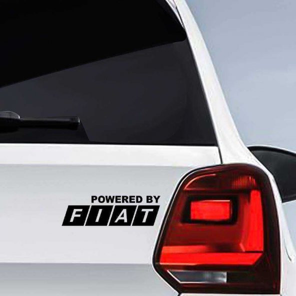 Powered By FIAT Fiat Sticker, Araba, Etiket, Aksesuar, Tuning, Modifiye, Arma