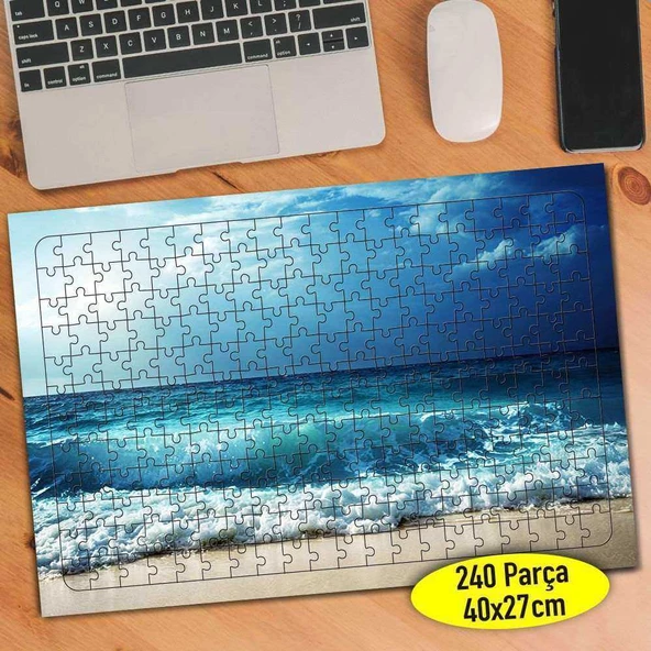 Deniz Sahil Manzarası 240 Parça Puzzle Yapboz-103669452